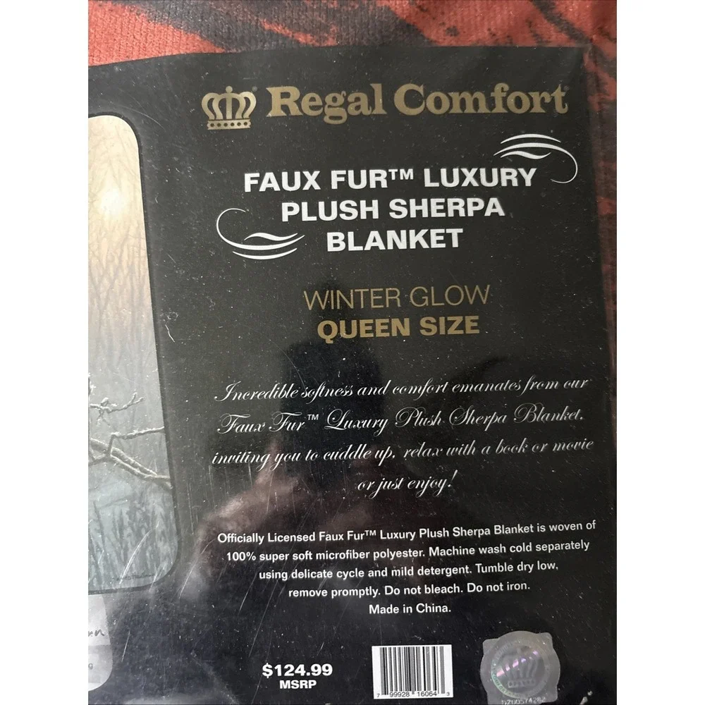 New Soft Blanket Cardinals Faux Fur Plush Sherpa Queen Blanket Winter Glow